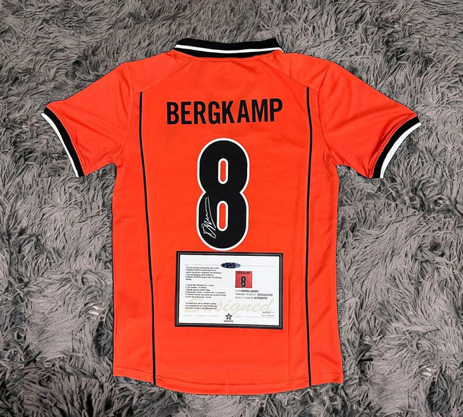 Dennis Bergkamp SIGNED Netherlands 97/98 World Cup Home Jersey/Shirt - COA - 1998 Hover Image