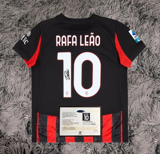 Rafael Leao SIGNED AC Milan 25/26 Home Jersey/Shirt - COA - 2025 Hover Image