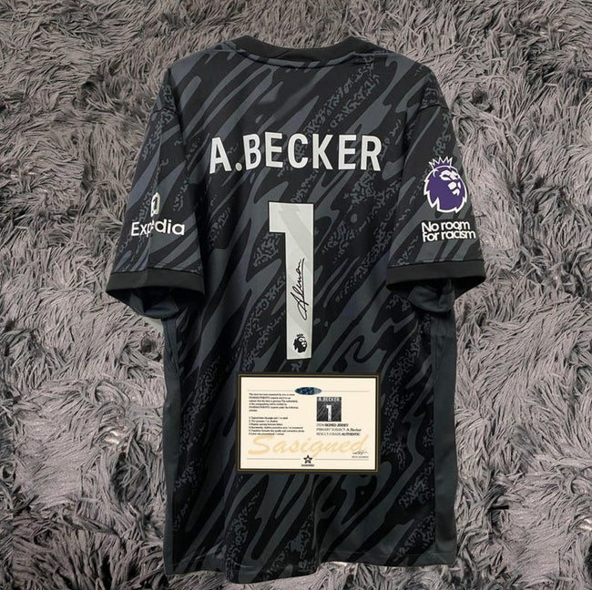 Alisson Becker SIGNED Liverpool 24/25 Home Goalkeeper Jersey/Shirt - COA - 2025 Hover Image