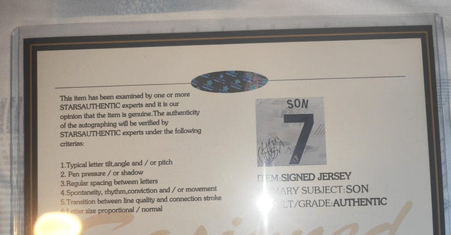 Son Heung-min SIGNED Tottenham Spurs Home Signature Shirt Jersey - COA - 23/24 Main Image