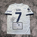 Son Heung-min SIGNED Tottenham Spurs Home Signature Shirt Jersey - COA - 23/24
