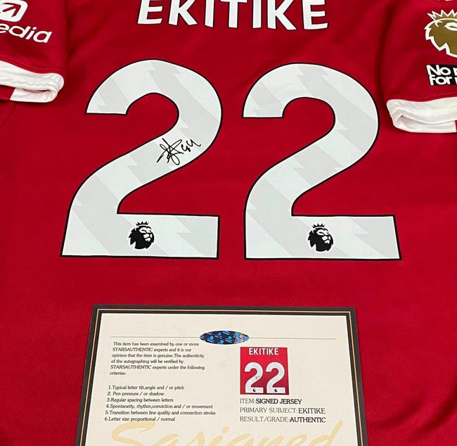 Hugo Ekitike SIGNED Liverpool 25/26 Debut Home Jersey/Shirt - COA - 2025 Main Image