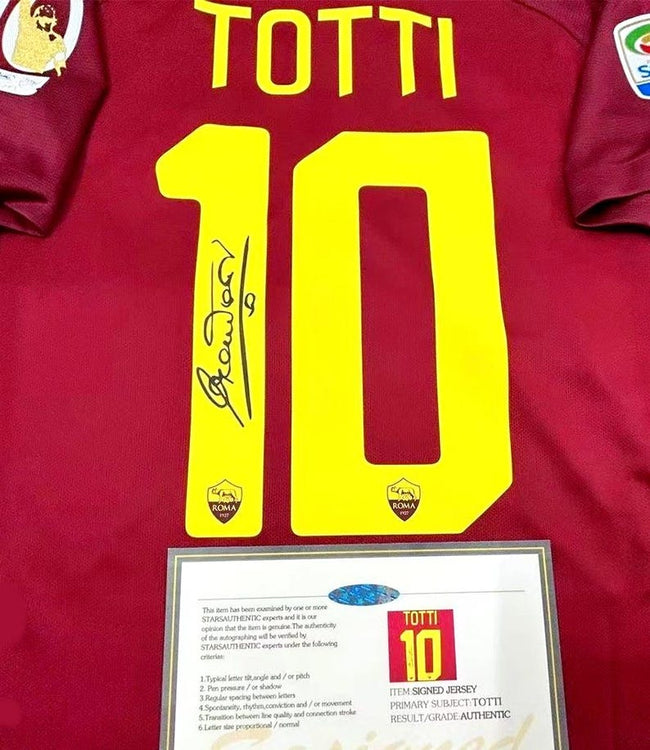 Francesco Totti SIGNED Roma Final Jersey/Shirt - COA - 2017 Retro Main Image