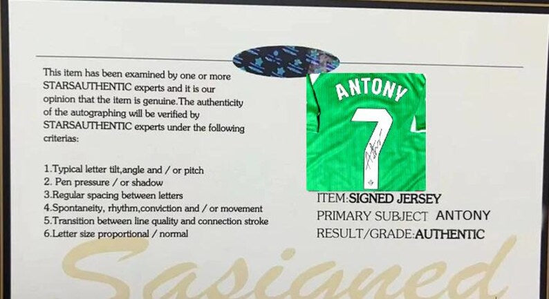 Antony SIGNED Real Betis 25/26 Home Jersey/Shirt - COA - 2025