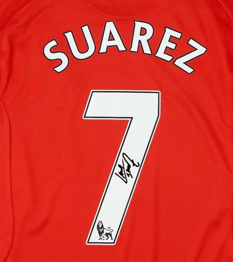 Luis Suarez SIGNED Liverpool Home RECORD 13/14 Jersey/Shirt - COA - 2013