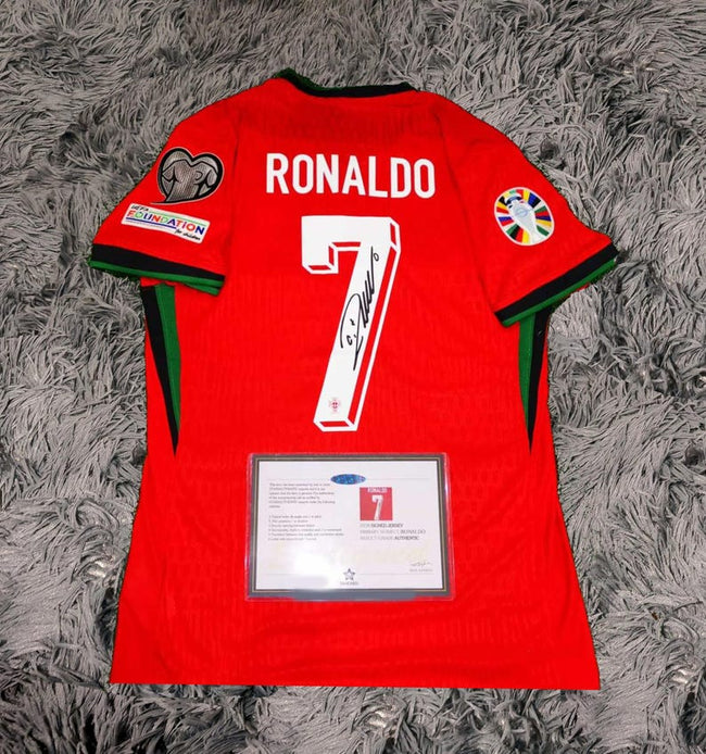 Cristiano Ronaldo SIGNED Portugal Home 23/24 Jersey Shirt - COA - 2024 Hover Image
