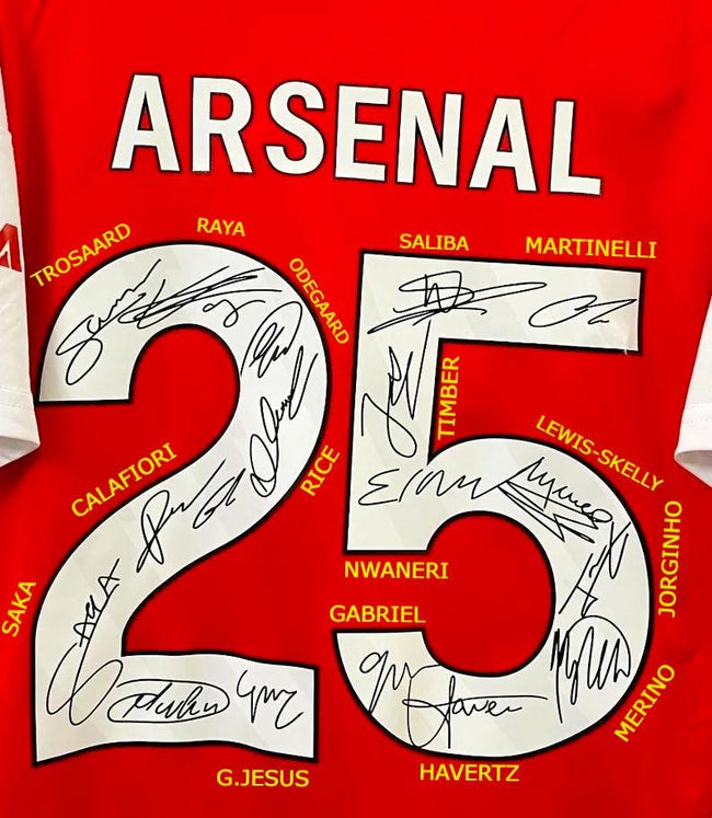 Arsenal FULL 2024 SIGNED Team Squad Signature Jersey/Shirt + COA 24/25 Main Image